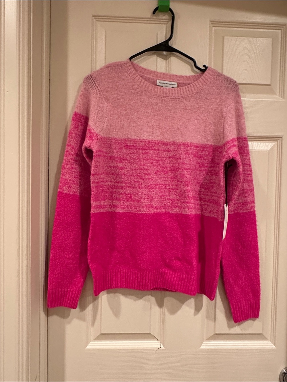 cupcakes & cashmere Pink Ombre Crewneck Sweater